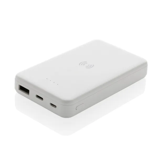  Bežična prijenosna baterija od RCS reciklirane plastike - 5 W, 5 000 mAh - XD Collection Bijela