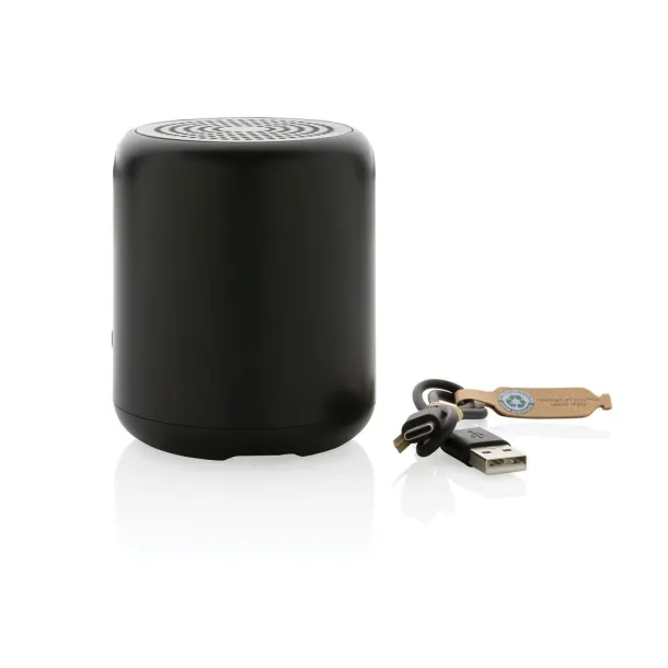  RCS certified recycled plastic 5W Wireless speaker - XD Collection Black 