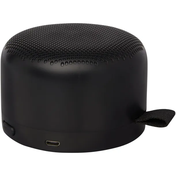 Loop 5W recycled plastic Bluetooth speaker - Avenue Solid black