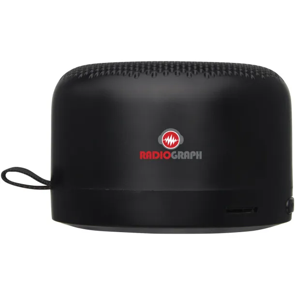 Loop 5W recycled plastic Bluetooth speaker - Unbranded Solid black