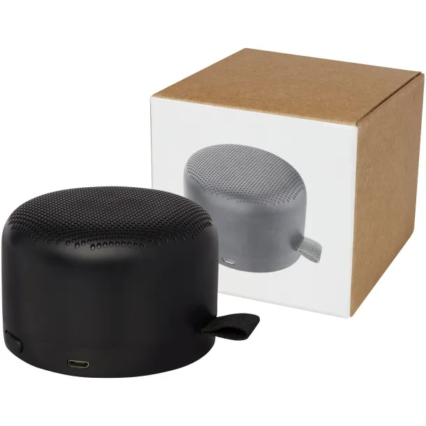 Loop 5W bluetooth zvučnik od reciklirane plastike Solid black