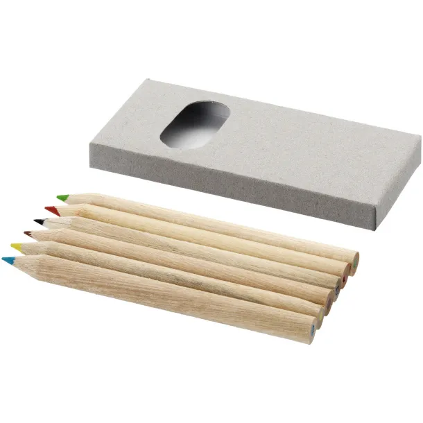 Ayola 6-piece coloured pencil set Natural