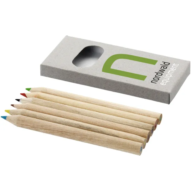 Ayola 6-piece coloured pencil set Natural