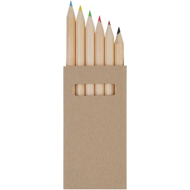 Ayola 6-piece coloured pencil set Natural