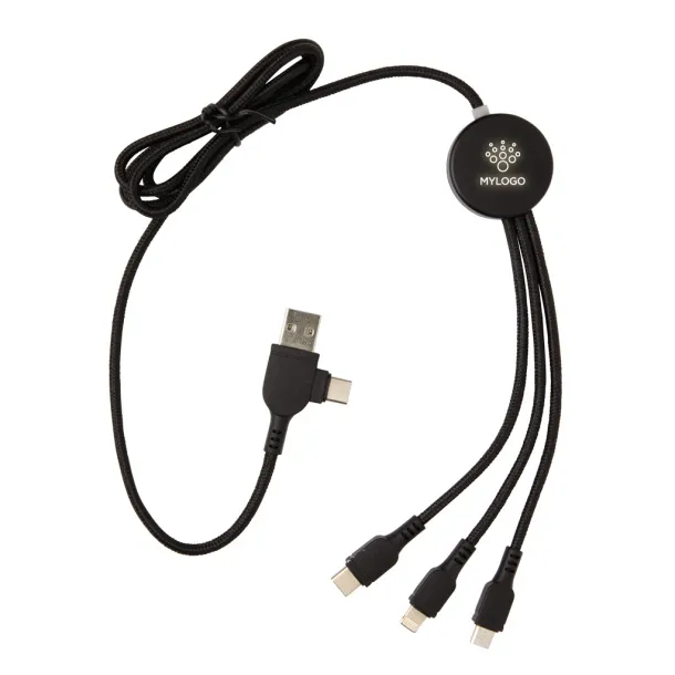  Light up logo 6-in-1 cable - XD Collection Black 