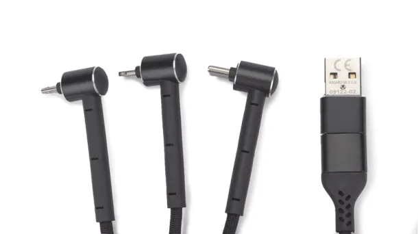 RICO 6 in 1 USB cable Crna