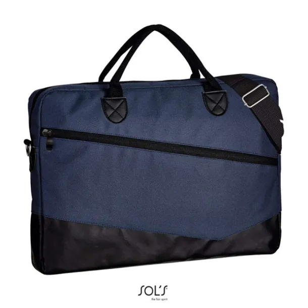 SOL'S MANHATTAN 600D POLYESTER BRIEFCASE - SOL'S French Navy