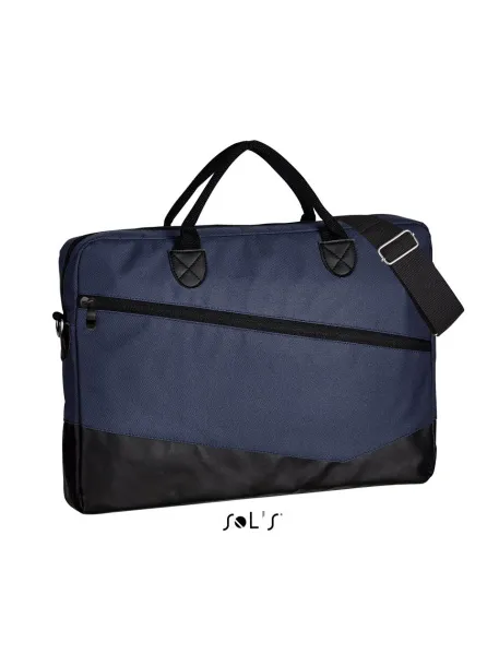 SOL'S MANHATTAN 600D POLYESTER BRIEFCASE - SOL'S French Navy