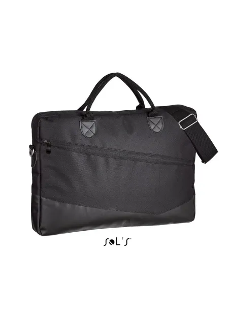 SOL'S MANHATTAN 600D POLYESTER BRIEFCASE - SOL'S Black