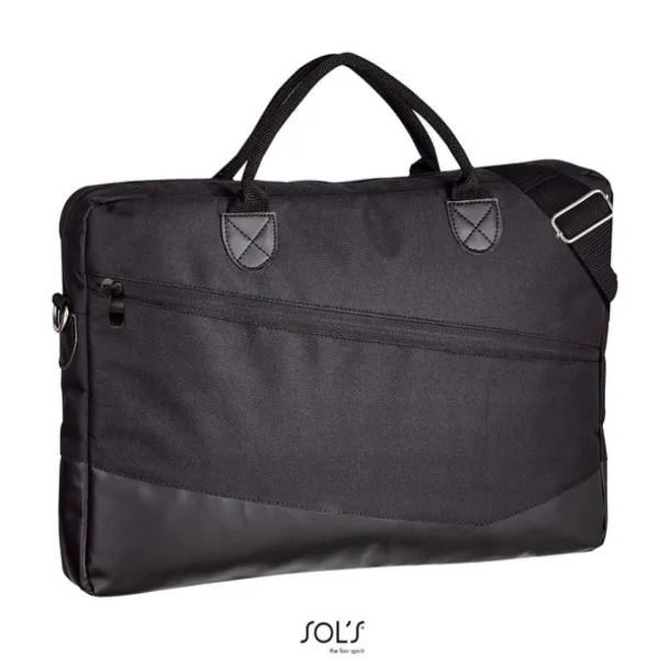 SOL'S MANHATTAN 600D POLYESTER BRIEFCASE - SOL'S Black