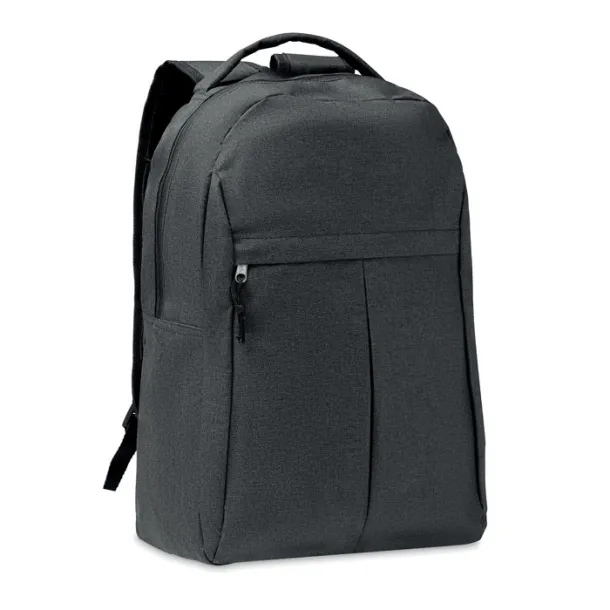 SIENA 600D RPET 2 tone backpack Black