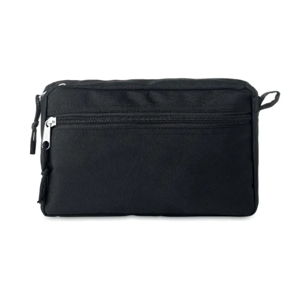 BETTER & SMART 600D RPET polyester toilet bag Black