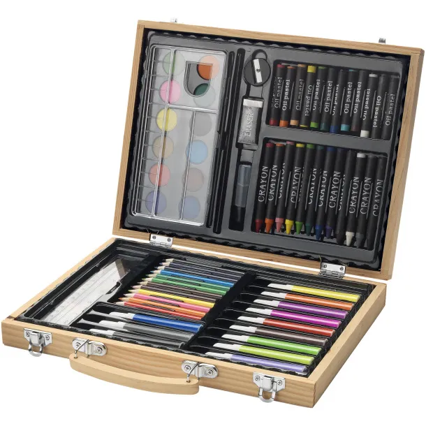 Rainbow 67-piece colouring set Natural