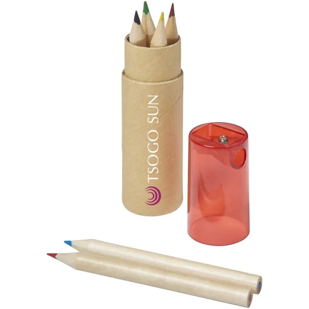 Kram 7-piece coloured pencil set Red