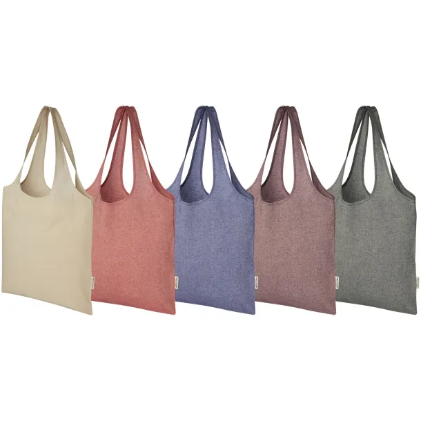 Pheebs 150 g/m² recycled cotton trendy tote bag 7L - Unbranded Heather natural