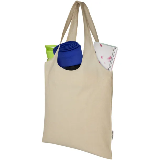 Pheebs 150 g/m² recycled cotton trendy tote bag 7L - Unbranded Heather natural