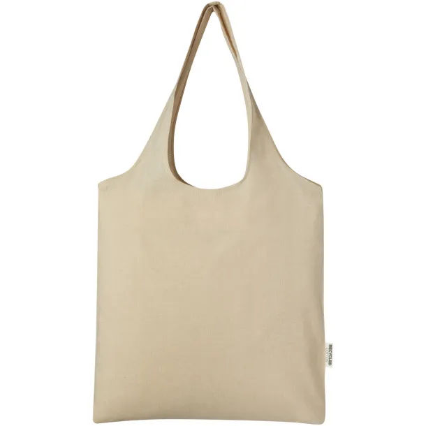 Pheebs 150 g/m² recycled cotton trendy tote bag 7L - Unbranded Heather natural