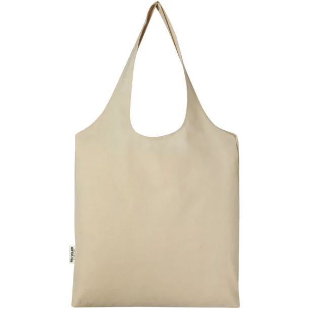 Pheebs 150 g/m² recycled cotton trendy tote bag 7L - Unbranded Heather natural