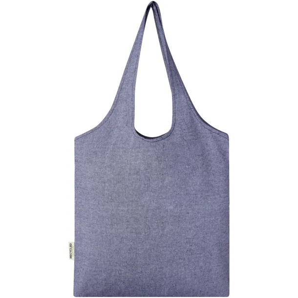 Pheebs 150 g/m² recycled cotton trendy tote bag 7L - Unbranded Heather blue