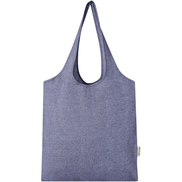 Pheebs 150 g/m² recycled cotton trendy tote bag 7L - Unbranded Heather blue