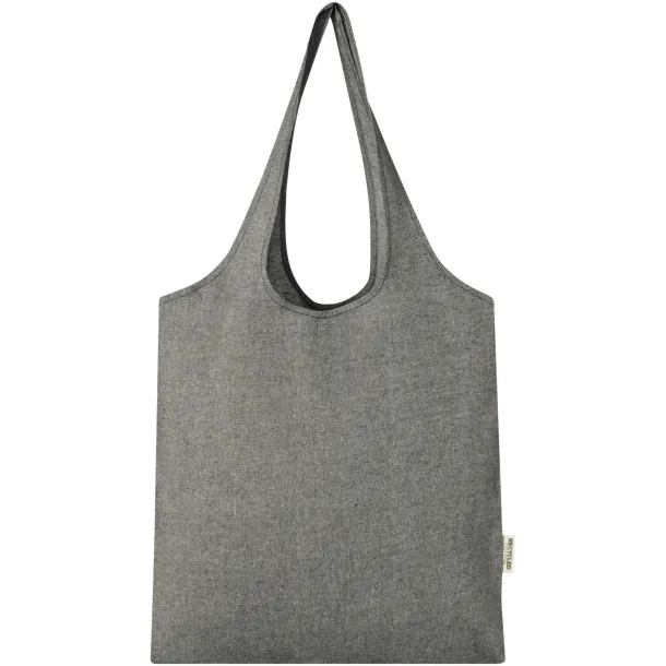 Pheebs 150 g/m² recycled cotton trendy tote bag 7L - Unbranded Heather black