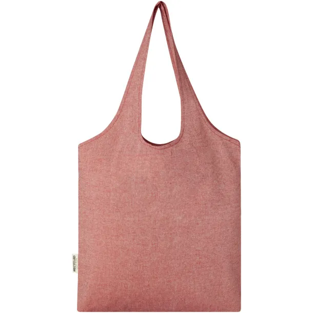 Pheebs 150 g/m² recycled cotton trendy tote bag 7L - Unbranded Heather red