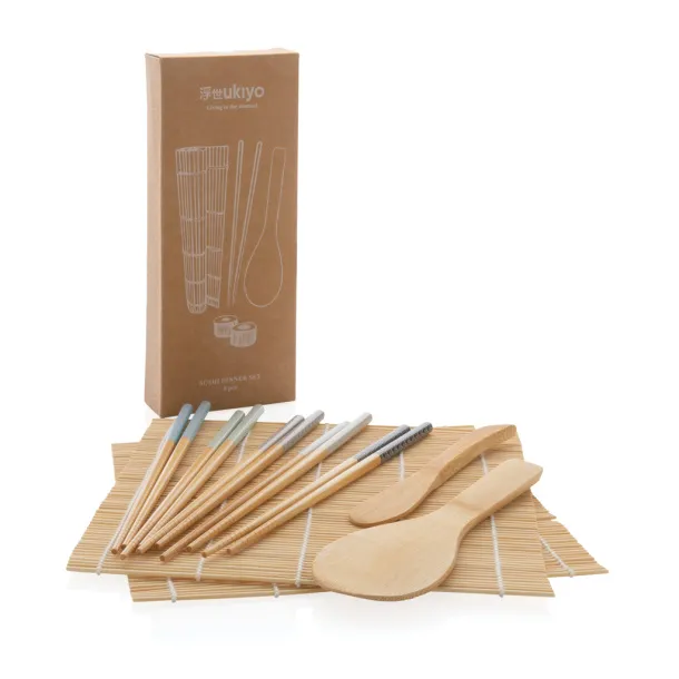 Ukiyo 8 pcs sushi dinner set - Ukiyo brown 