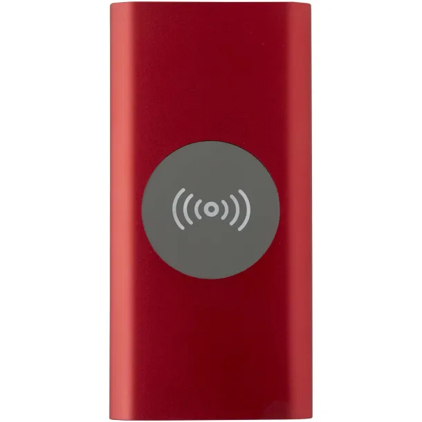 Juice 8000 mAh Type-C recycled aluminium wireless power bank Red