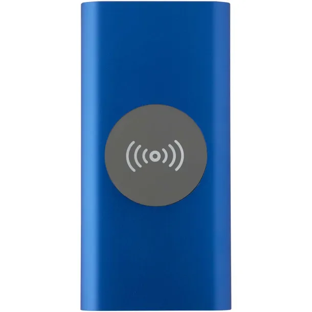 Juice 8000 mAh Type-C recycled aluminium wireless power bank Royal blue