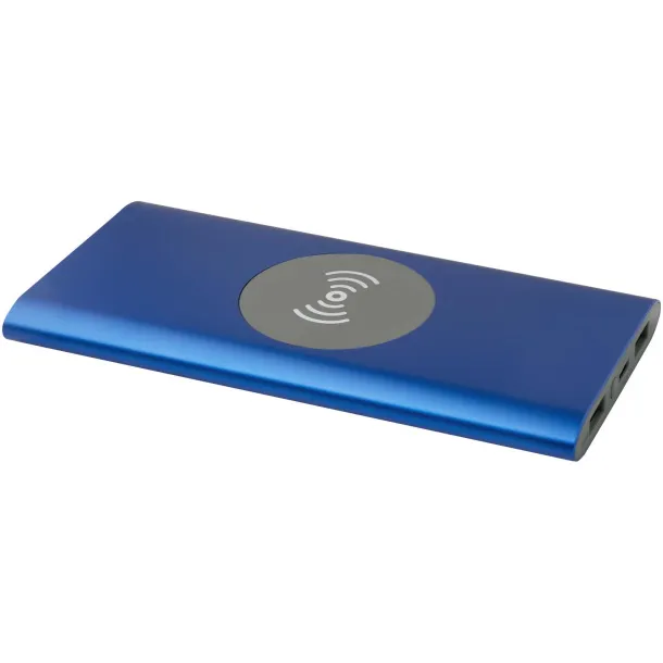 Juice 8000 mAh Type-C recycled aluminium wireless power bank Royal blue