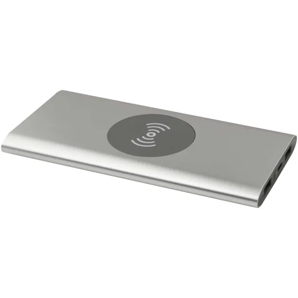 Juice 8000 mAh Type-C recycled aluminium wireless power bank Silver