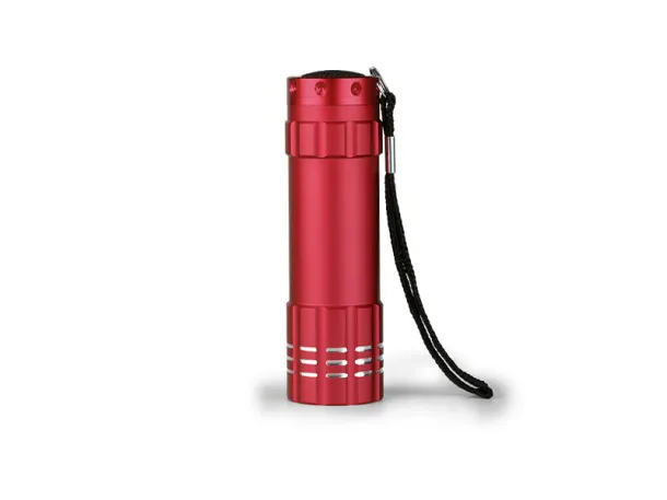 MAJORKA 9 LED torch Red