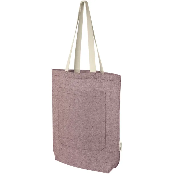 Pheebs 150 g/m² recycled cotton tote bag with front pocket 9L - Unbranded Kesten