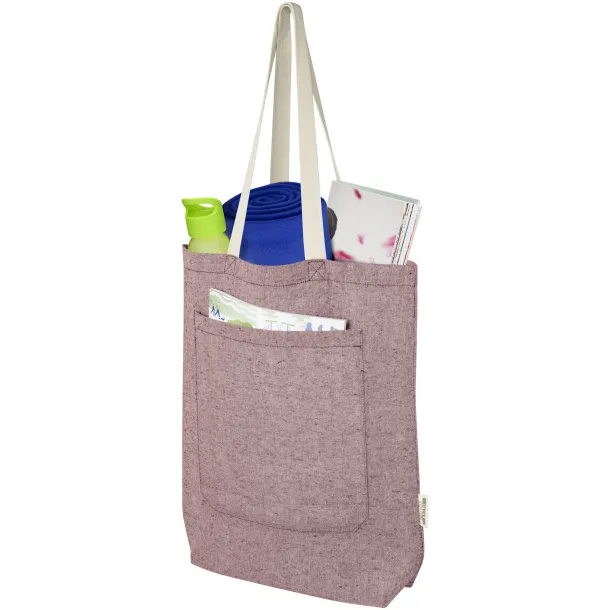 Pheebs 150 g/m² recycled cotton tote bag with front pocket 9L - Unbranded Kesten