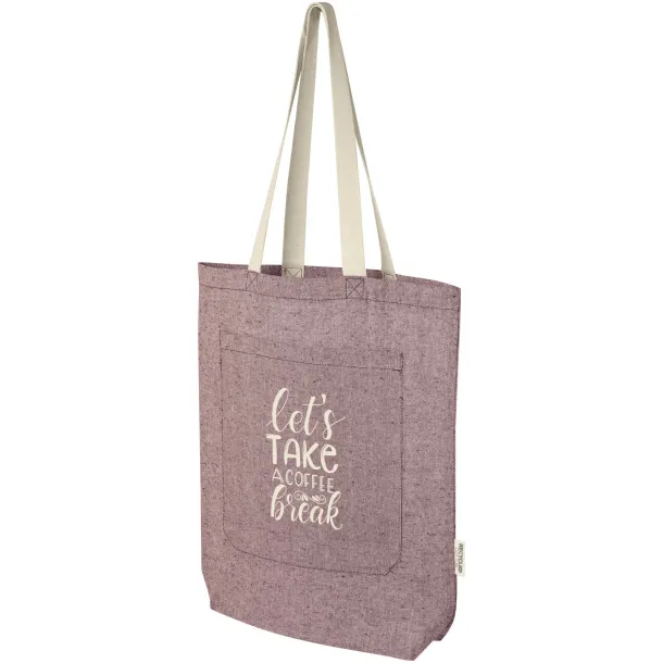 Pheebs 150 g/m² recycled cotton tote bag with front pocket 9L Kesten