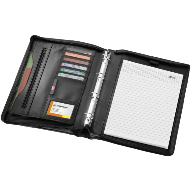 Ebony A4 briefcase portfolio - Bullet Solid black