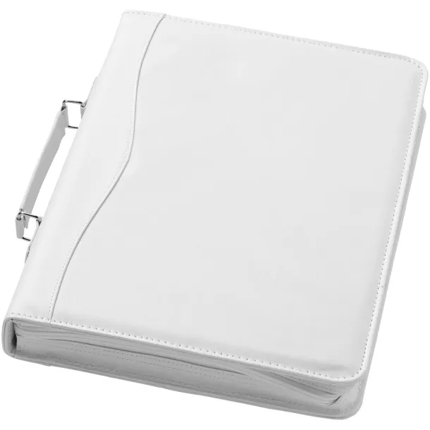 Ebony A4 briefcase portfolio - Bullet White