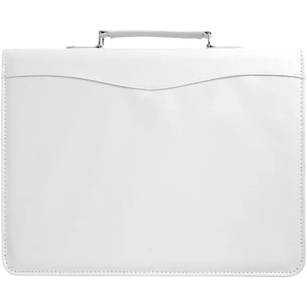 Ebony A4 briefcase portfolio - Bullet White