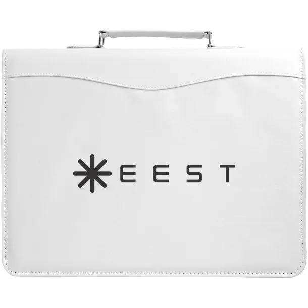 Ebony A4 briefcase portfolio - Bullet White