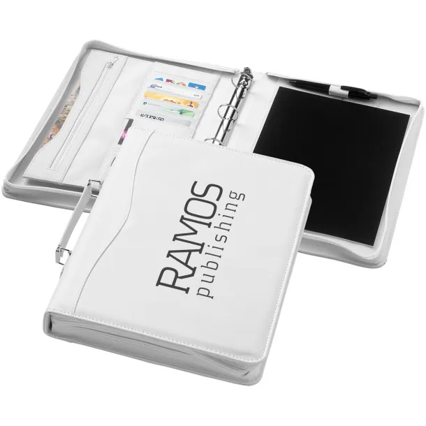 Ebony A4 briefcase portfolio - Bullet White