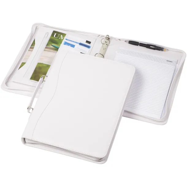 Ebony A4 briefcase portfolio - Bullet White