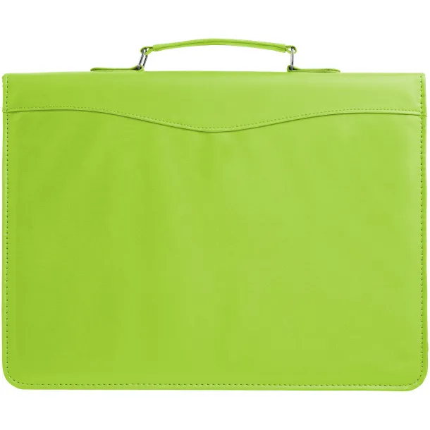 Ebony A4 briefcase portfolio - Bullet Apple Green