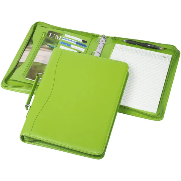 Ebony A4 briefcase portfolio - Bullet Apple Green