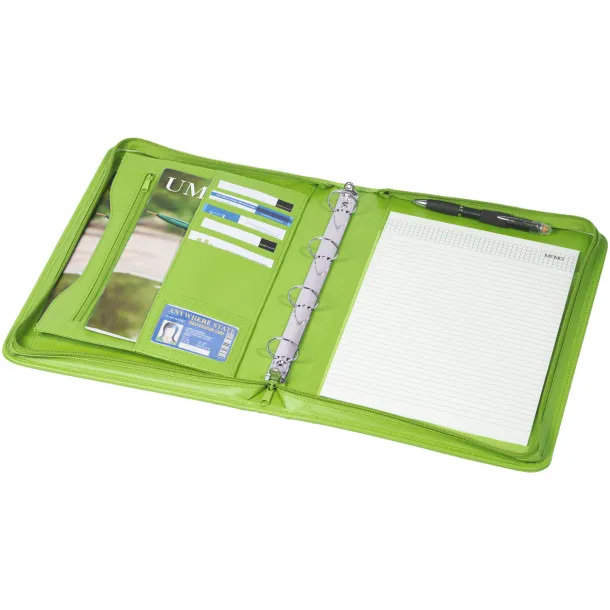 Ebony A4 briefcase portfolio - Bullet Apple Green