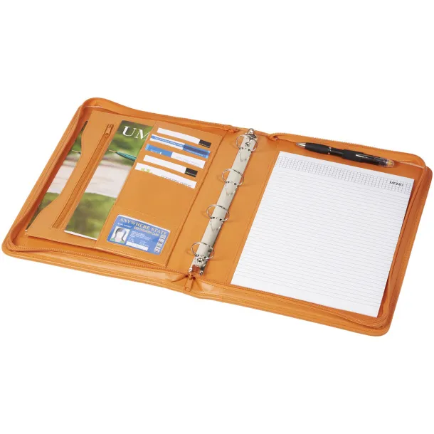 Ebony A4 briefcase portfolio - Bullet Orange