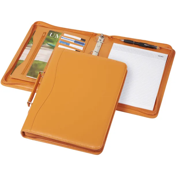 Ebony A4 briefcase portfolio - Bullet Orange