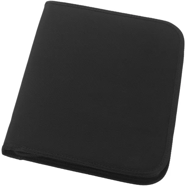 Berkely A4 zippered portfolio - Bullet Solid black