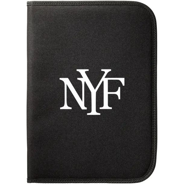 Berkely A4 zippered portfolio - Bullet Solid black