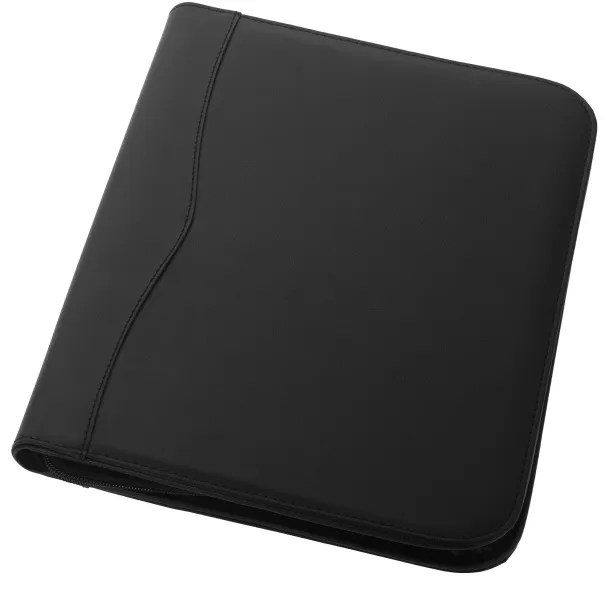 Ebony A4 zippered portfolio Crna