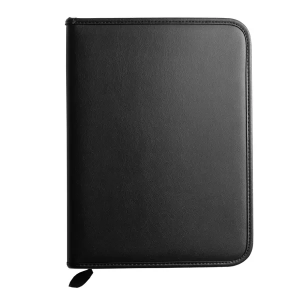 SOLARINO A A4 zipper portfolio Black